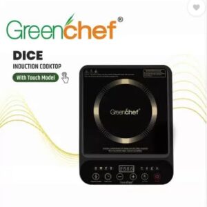 Greenchef New Launch Dice 2000 Watt Induction Cooktop, LED Touch Panel, Black