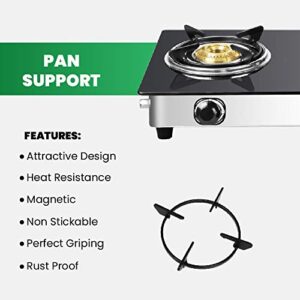 GREENCHEF Popular Glass cook top 3 Burner Gas stove,Stainless Steel Body (Manual Ignition)