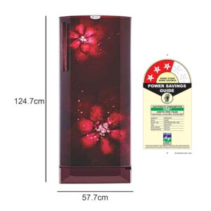 Godrej 190 L 3 Star Direct-Cool Single Door Refrigerator (RD EDGEPRO 205C 33 TAF ZN WN, Zen Wine)