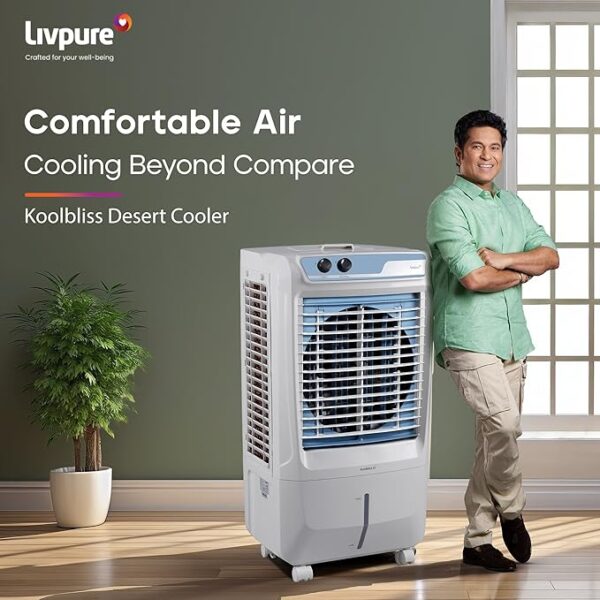 Livpure Koolbliss Desert Air Cooler - 65 L |16” Fan Blade| 190W Motor with Thermal Overload Protection | Antibacterial Honeycomb Pads | Inverter Compatibility| 2 Years Warranty on Motor - Image 2