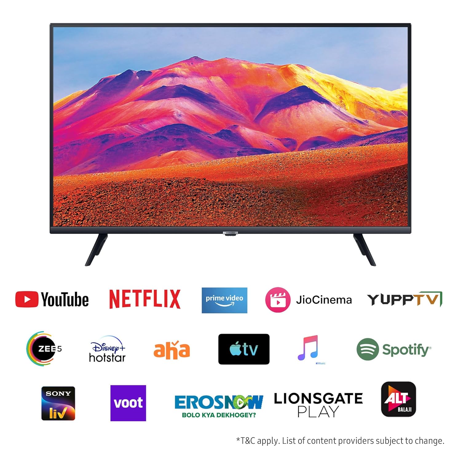 Samsung 108 cm (43 inches) Full HD Smart LED TV UA43T5450AKXXL (Black) - Image 2