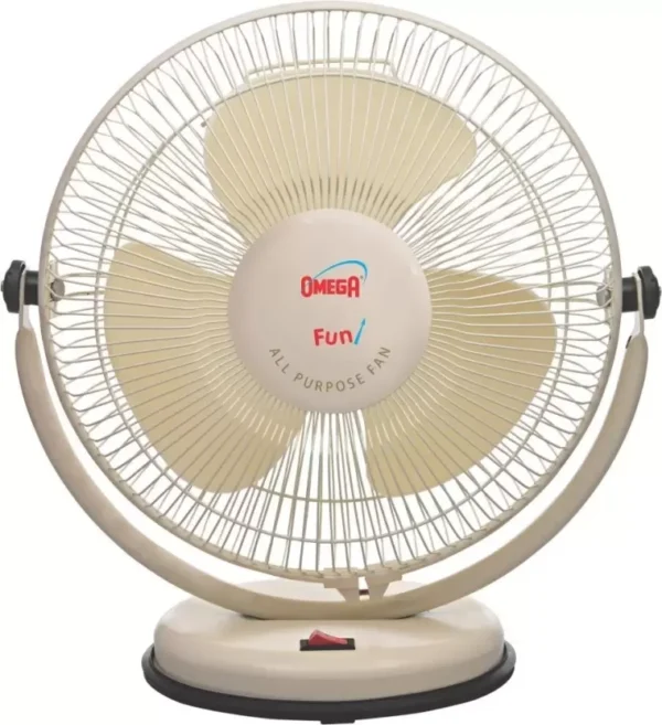 OMEGA All Purpose 12 inch 3 Blade Table Fan  (White)