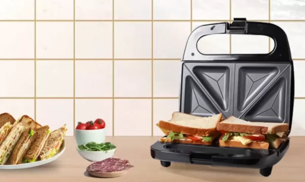 Orient Electric Cooksmart Sandwich Maker with Non-Stick Grill Plate 800W Grill  (Black) - Image 3