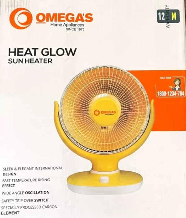 OMEGA'S SUN HEATER HEAT GLOW 400/800 W Carbon Room Heater - Image 2