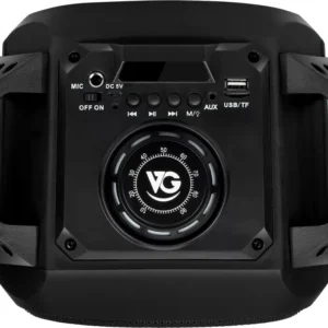 VG TOR-337 Portable Wireless with Karaoke Mic/USB/Micro SD Card/FM/AUX 20 W Bluetooth Party Speaker  (Black, 5 Way Speaker Channel)