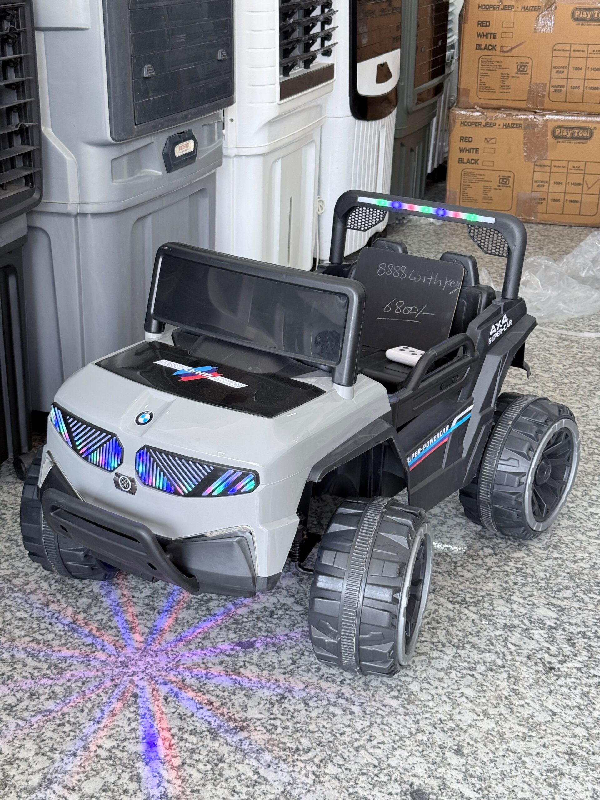 8888 Premium 4x4 Battery Operated Ride-On SUV for Kids (12V, LED Lights, Music & Remote Control) - Image 3