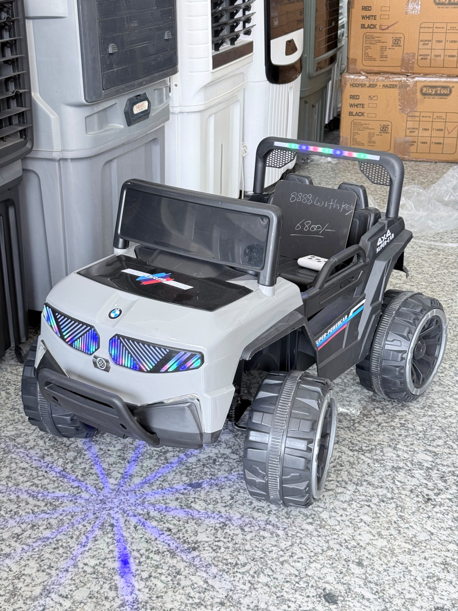 8888 Premium 4x4 Battery Operated Ride-On SUV for Kids (12V, LED Lights, Music & Remote Control) - Image 4