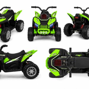 ATV 909 Kids Electric Car | 12V Battery Operated Ride-On Quad Bike with Parent Remote Control (Green)
