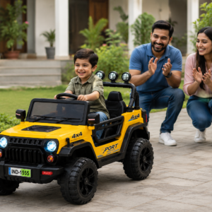 Adventure Rider Thar 4x4 Premium Battery Operated Ride-On Jeep with Remote Control, LED Lights & Music System for Kids (2–7 Years)