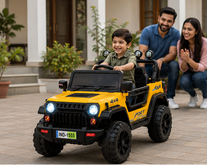 Adventure Rider Thar 4x4 Premium Battery Operated Ride-On Jeep with Remote Control, LED Lights & Music System for Kids (2–7 Years) - Image 5
