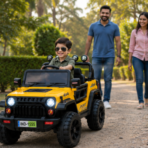 Adventure Rider Thar 4x4 Premium Battery Operated Ride-On Jeep with Remote Control, LED Lights & Music System for Kids (2–7 Years)