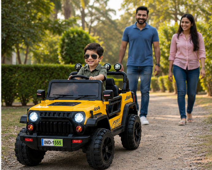 Adventure Rider Thar 4x4 Premium Battery Operated Ride-On Jeep with Remote Control, LED Lights & Music System for Kids (2–7 Years) - Image 4