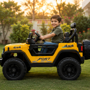 Adventure Rider Thar 4x4 Premium Battery Operated Ride-On Jeep with Remote Control, LED Lights & Music System for Kids (2–7 Years)