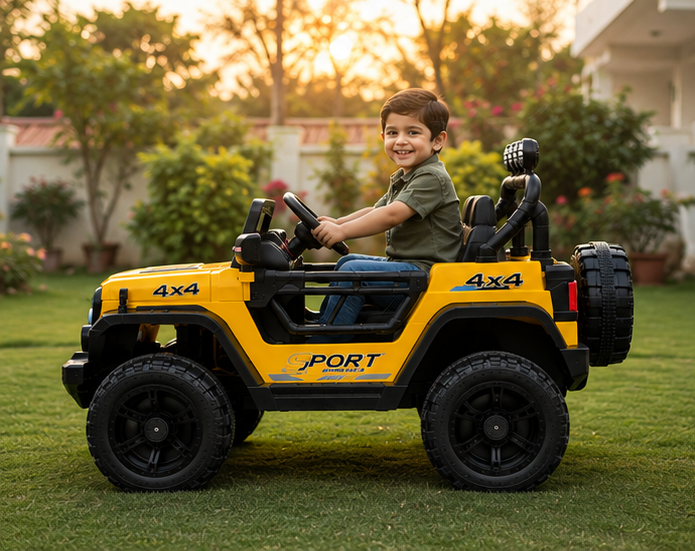Adventure Rider Thar 4x4 Premium Battery Operated Ride-On Jeep with Remote Control, LED Lights & Music System for Kids (2–7 Years) - Image 3