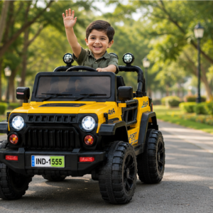 Adventure Rider Thar 4x4 Premium Battery Operated Ride-On Jeep with Remote Control, LED Lights & Music System for Kids (2–7 Years)