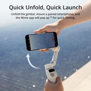 DJI Osmo Mobile 7 Gimbal Stabilizer for iPhone, Android, Built-in Tripod, Ultra-Light, 3-Axis Phone Gimbal,Activetrack 7.0,One-Tap Edit,Phone Charging Vlogging Stabilizer YouTube Video, Gray