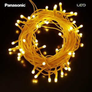 Panasonic Deco Fancy 10 Mtr LED String Light for Diwali, Decorative LED String Light for Ganesh Chaturthi, Christmas Decoration Light (Golden)