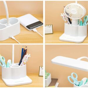 One94Store 3-in-1 LED Desk Lamp with Pen & Phone Holder – USB Rechargeable Study Lamp with Touch Sensor, 3 Light Modes, Eye Protection & Warm White Night Light for Bedroom, Office & Home
