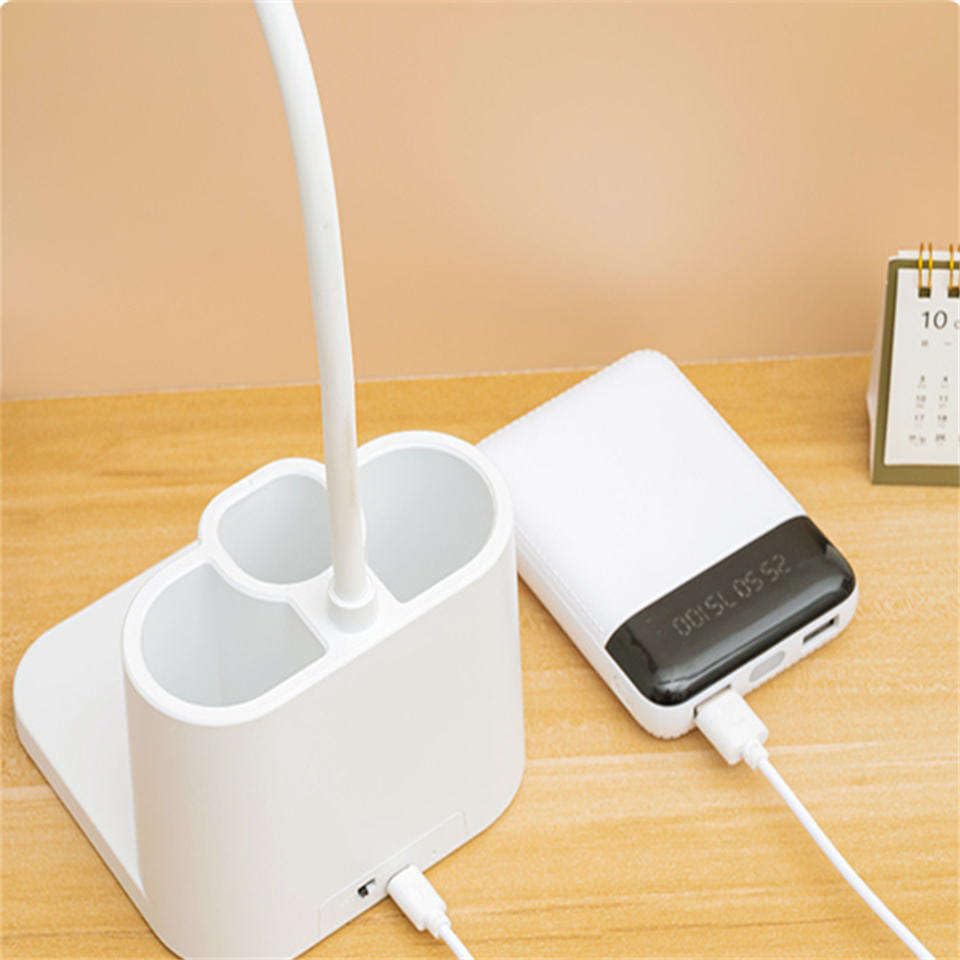 One94Store 3-in-1 LED Desk Lamp with Pen & Phone Holder – USB Rechargeable Study Lamp with Touch Sensor, 3 Light Modes, Eye Protection & Warm White Night Light for Bedroom, Office & Home - Image 3