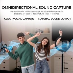 Digitek DWM-010 Mic Wireless with Type-C, Mic for YouTube Wireless Recording, 2.4GHz Wireless Microphone with Noise Reduction, 40m Range, 7H Battery, LED Light Indicator