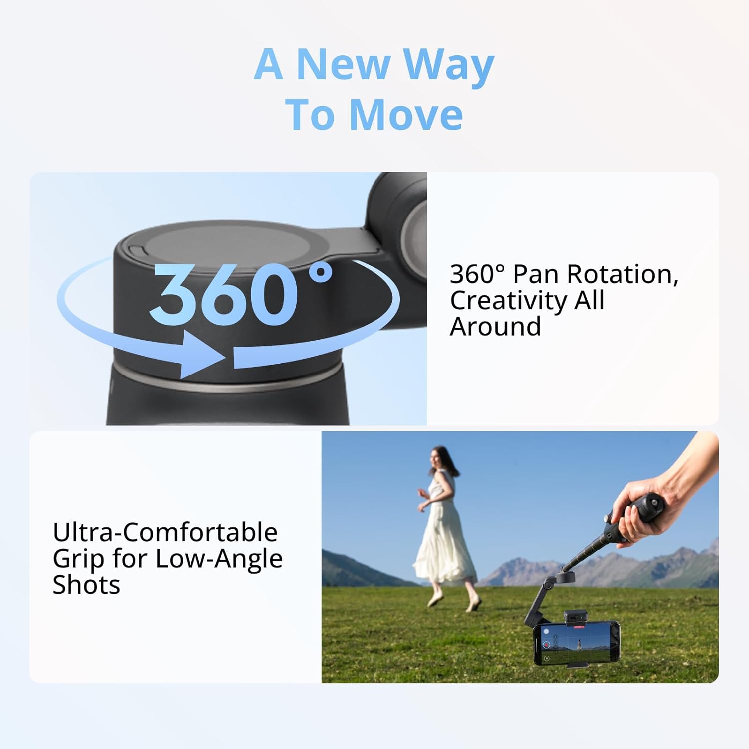 DJI Osmo Mobile 8 Gimbal Stabilizer for Phone, Native Tracking with Audio & Lighting, 360° Pan Rotation, Built-in Extension Rod & Tripod, 10h Battery, Extension Rod, Robust 3-Axis Stabilization - Image 7