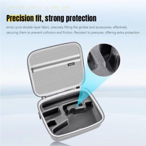 LEQTRONIQ Osmo Mobile 7P/8 Case, Portable PU Shoulder Bag for DJI OM 7 Pro/OM8 Gimbal Stabilizer Travel Case (Gimbal not Included)