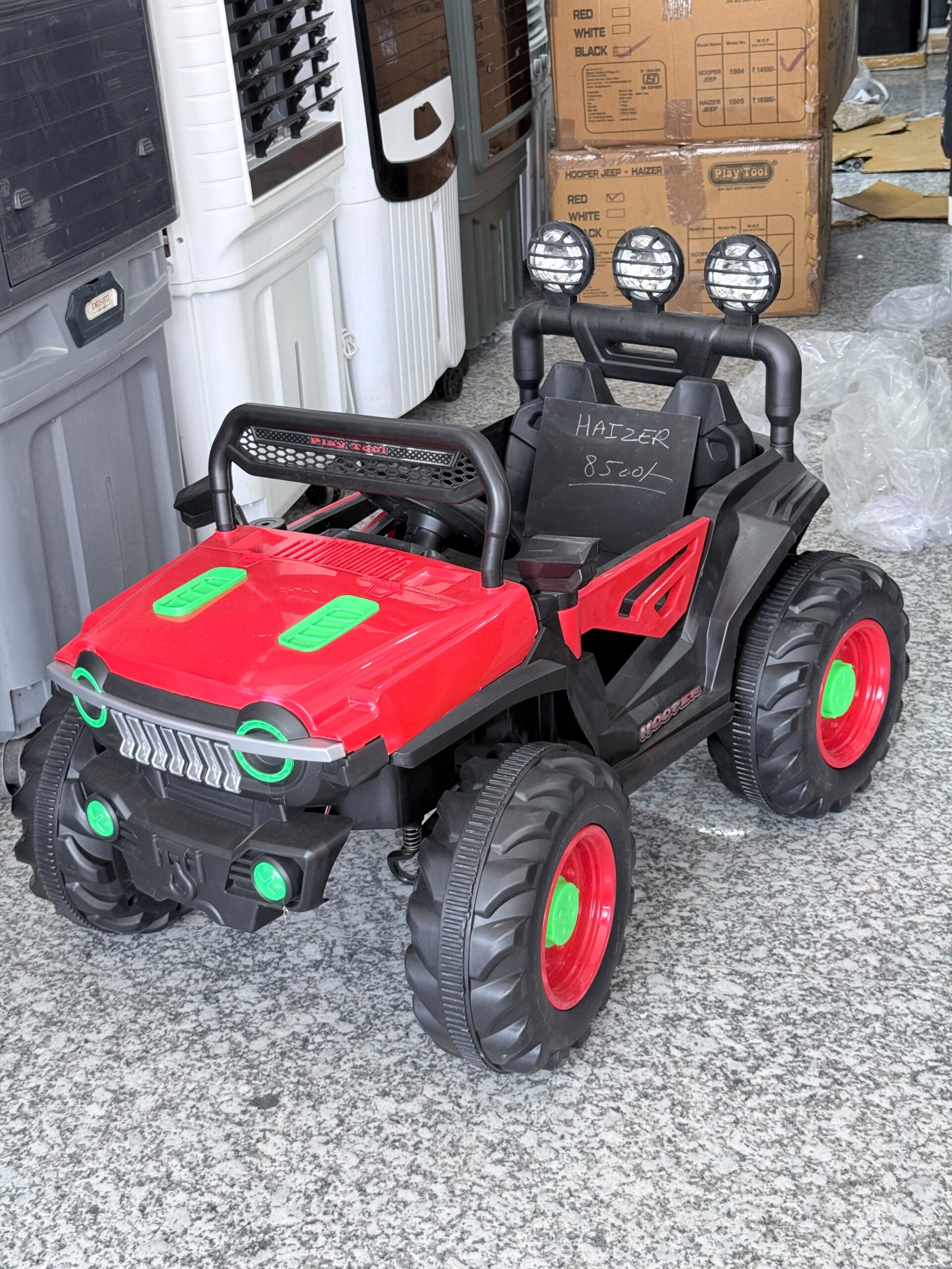 Haizer 4x4 Ride-On Jeep for Kids (12V Battery Operated Electric SUV) – Red & Black - Image 3