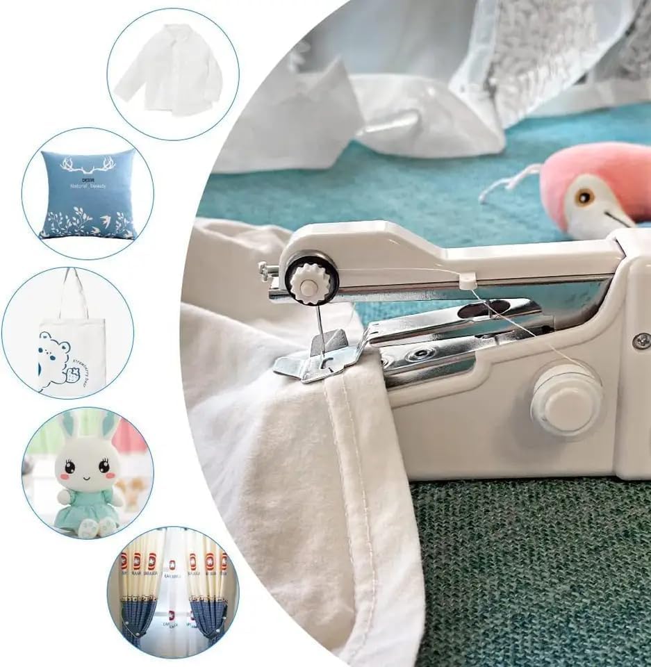 TEKCOOL Handy Stitch Mini Hand Sewing Machine | Portable Stapler-Style Silai Machine for Quick Repairs, Home Tailoring & Emergency Stitching | Lightweight Handheld Sewing Tool (Handy Stitch) - Image 7