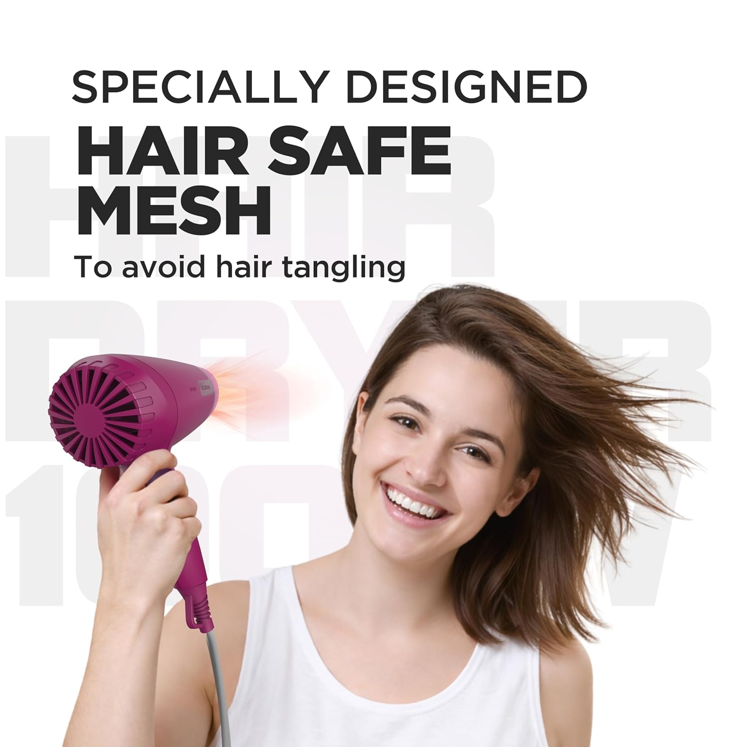 Havells 1000W Foldable Hair Dryer|Blow Dry for Men & Women|2 Temperature Settings|Travel Friendly|360° Radial Inlet| ThermoProtect Feature| HD1845 - Image 4