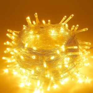 Homesake® 36 Feet Long 40 LED Power Pixel Serial String light Fairy Lights, Plug Sourced, Home & Outdoor light for christmas tree light corner Home, ornament setup festive decor (Pack of 1 Warm White)