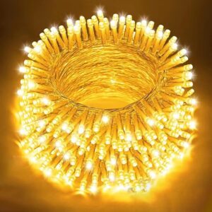 Homesake® 36 Feet Long 40 LED Power Pixel Serial String light Fairy Lights, Plug Sourced, Home & Outdoor light for christmas tree light corner Home, ornament setup festive decor (Pack of 1 Warm White)