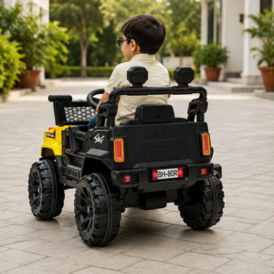 Jeep BH 80 Kids Electric Jeep – 12V Battery Operated Ride-On Car with LED Lights & Music
