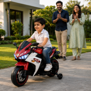 Kids Premium Electric Sports Bike | R3 Super Bike 12V Battery Operated Ride-On Bike for Kids (Red)