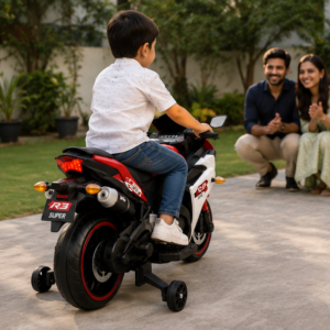 Kids Premium Electric Sports Bike | R3 Super Bike 12V Battery Operated Ride-On Bike for Kids (Red)