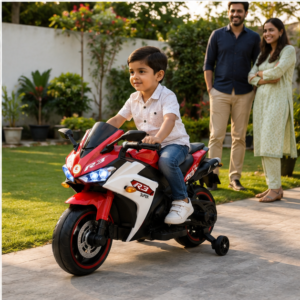 Kids Premium Electric Sports Bike | R3 Super Bike 12V Battery Operated Ride-On Bike for Kids (Red)