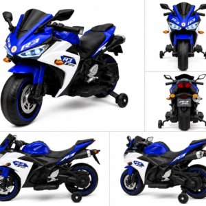 Kids Premium Electric Sports Bike | R3 Super Sports Ride-On Bike 12V Battery Operated Kids Electric Bike (Blue)
