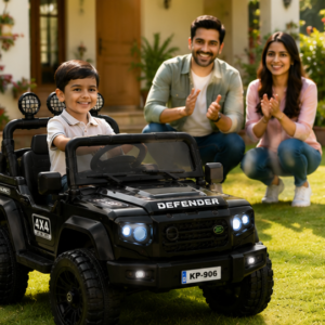Best Kids Electric Jeep | Defender 4x4 Ride-On Jeep for Kids (12V Battery Operated Electric Car) – Red