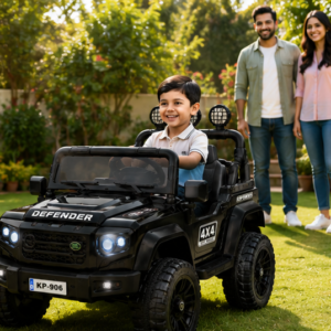 Best Kids Electric Jeep | Defender 4x4 Ride-On Jeep for Kids (12V Battery Operated Electric Car) – Red
