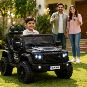 Best Kids Electric Jeep | Defender 4x4 Ride-On Jeep for Kids (12V Battery Operated Electric Car) – Red