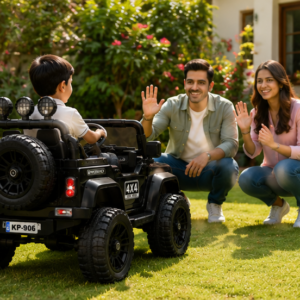 Best Kids Electric Jeep | Defender 4x4 Ride-On Jeep for Kids (12V Battery Operated Electric Car) – Red