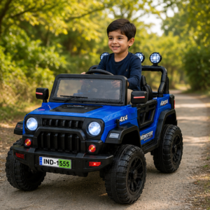 Kids Premium Electric 4x4 Jeep | Monster 4x4 12V Battery Operated Kids Electric Car (Blue)
