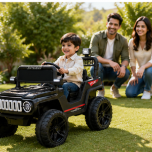 Best Kids Electric Jeep | Speed 4x4 Off-Road 12V Battery Operated Ride-On Car with LED Lights, Music & Parental Remote | Black