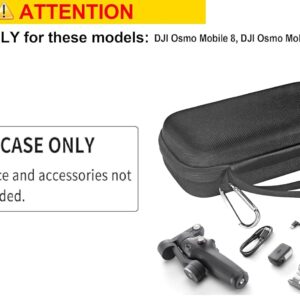 M.G.R.J® Carrying Case for DJI Osmo Mobile 8, Osmo Mobile 7P / 7 Gimbal Stabilizer, Travel Portable Bag for DJI Osmo Mobile 8 | 7P | 7 | SE Accessories (Hard|EVA|Black) (DJI Gimbal Not Included)