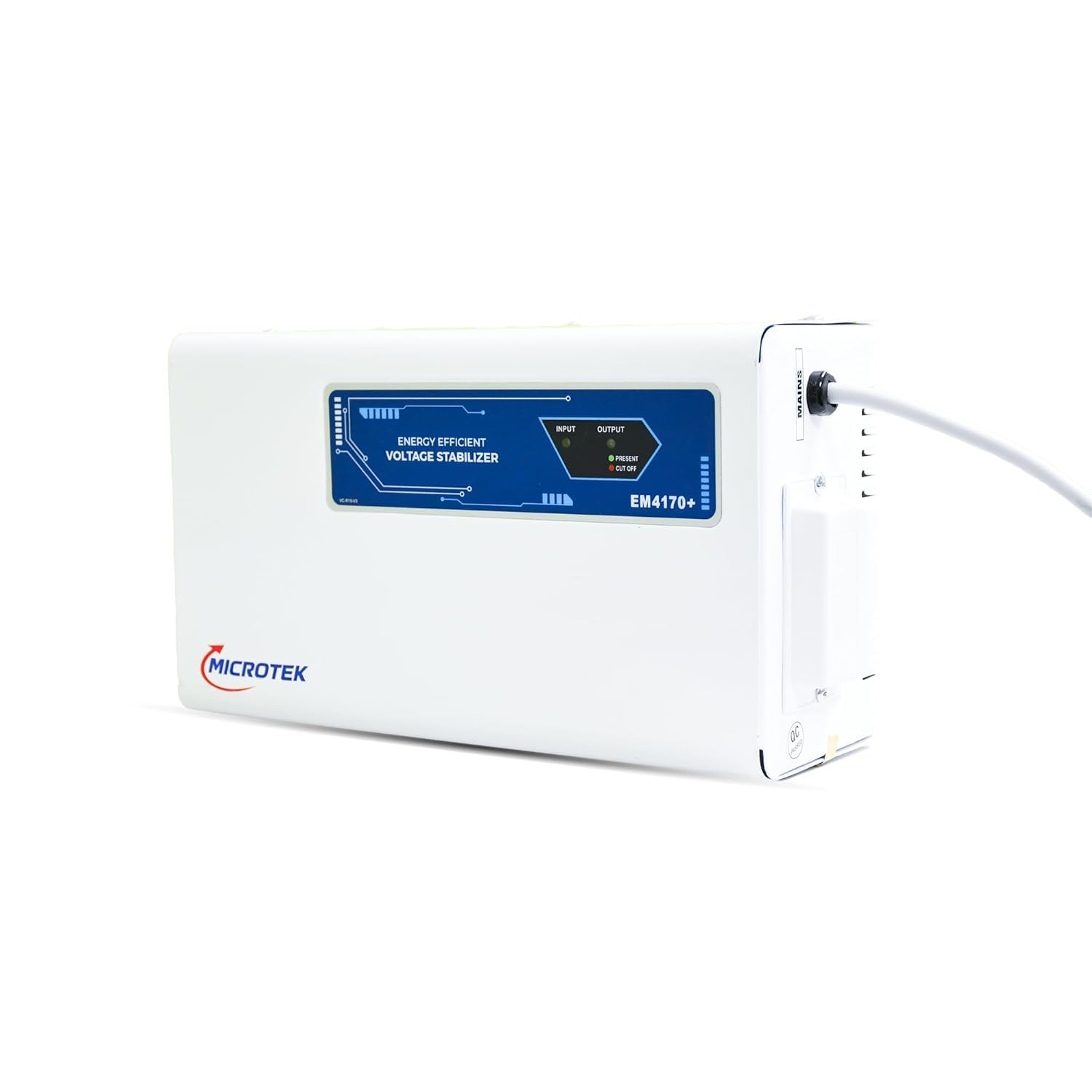 Microtek EM 4170+ Automatic Air Conditioners (A.C.) Voltage Stabilizer upto 1.5 Ton Working Power 170V-270V with 3 Year Warranty (White) - Image 7