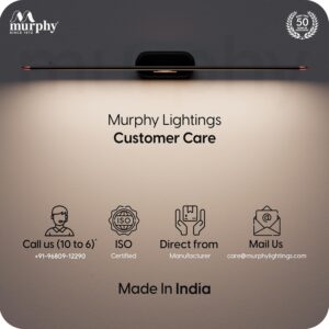 Murphy 6W 3-in-1 Color Chnaging Black Rose Gold Finish LED Mirror Picture Wall Light,Bathroom Vanity Led Mirror Light with 2 Year Warranty (Cool White/Warm White/Natural White)-Pack of 1