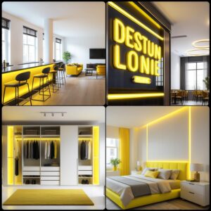 Neon Strip Light, 16.4 feet (5 Meter), Flexible Silicone LED Rope, IP65 Waterproof, with 12V Adaptor, for Bedroom, Gaming Room & Home Decor | (Yellow)