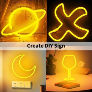 Neon Strip Light, 16.4 feet (5 Meter), Flexible Silicone LED Rope, IP65 Waterproof, with 12V Adaptor, for Bedroom, Gaming Room & Home Decor | (Yellow)
