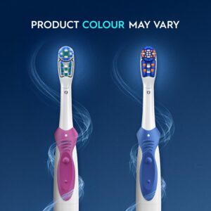 Oral B Cross Action AA Battery Electric Toothbrush for Adults, 90 Day Battery, 2 Year Warranty by Oral-B, IPX7 Water Resistant, Soft Crisscross Bristles (Blue, 1)