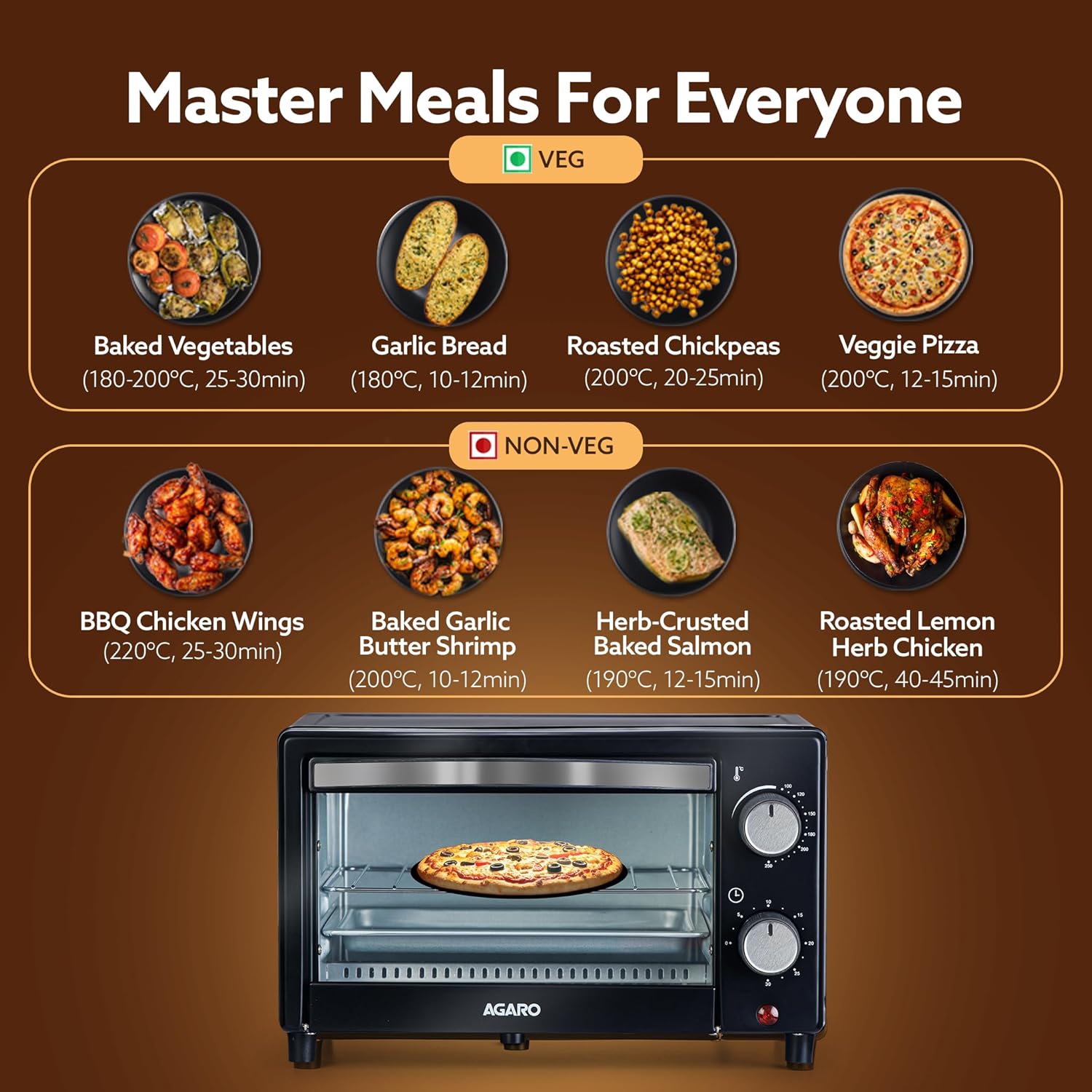 AGARO Marvel 9L OTG Oven 800W - Image 6