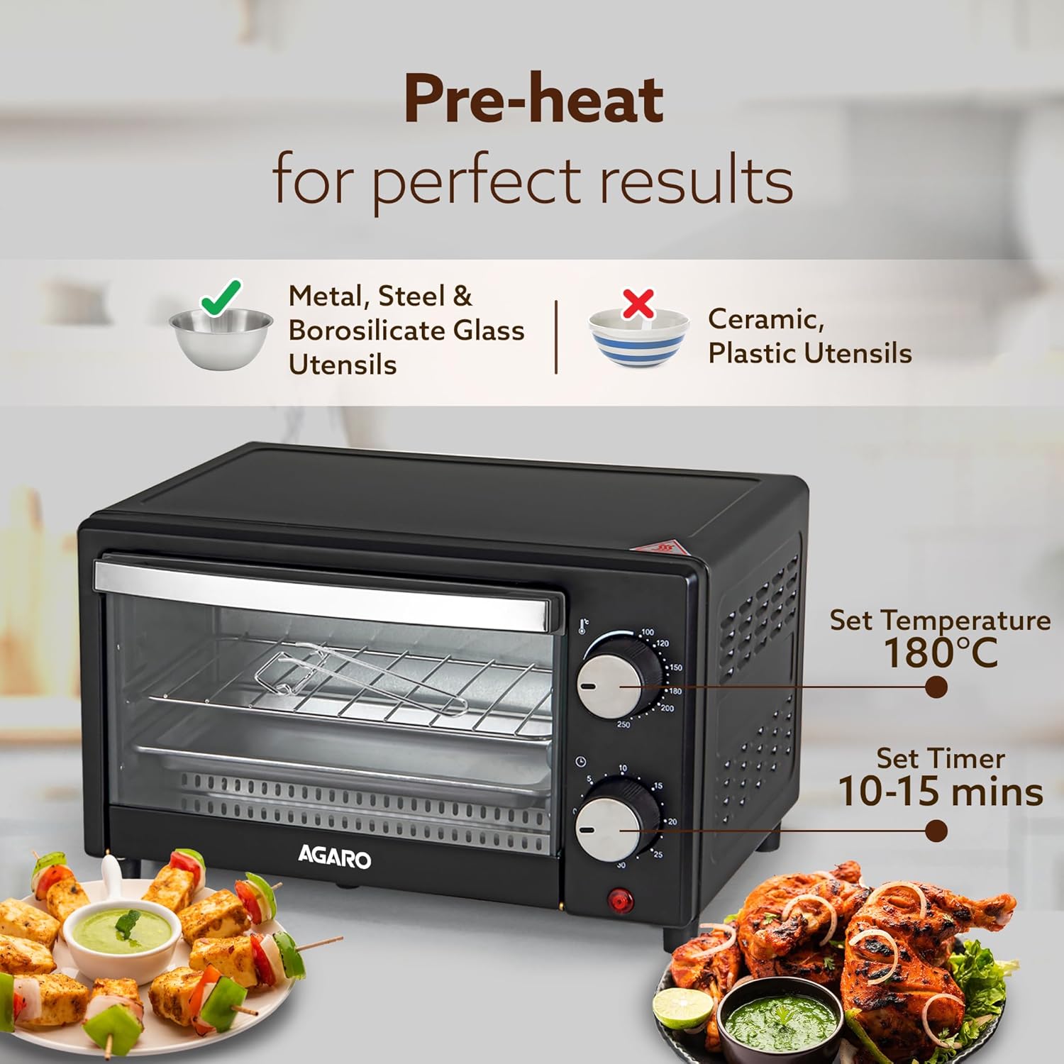 AGARO Marvel 9L OTG Oven 800W - Image 7